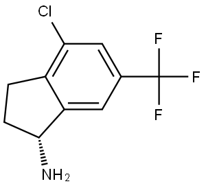 (1R)-4-chloro-6-(trifluoromethyl)-2,3-dihydro-1H-inden-1-amine 结构式