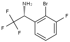 (1R)-1-(2-BROMO-3-FLUOROPHENYL)-2,2,2-TRIFLUOROETHYLAMINE 结构式