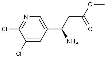 METHYL (3R)-3-AMINO-3-(5,6-DICHLORO(3-PYRIDYL))PROPANOATE 结构式