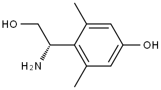 4-((1S)-1-AMINO-2-HYDROXYETHYL)-3,5-DIMETHYLPHENOL 结构式