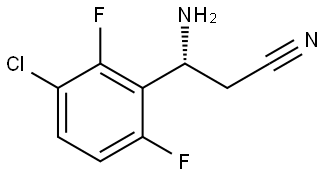 (3R)-3-AMINO-3-(3-CHLORO-2,6-DIFLUOROPHENYL)PROPANENITRILE 结构式