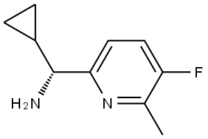 (1R)CYCLOPROPYL(5-FLUORO-6-METHYL (2-PYRIDYL))METHYLAMINE 结构式