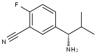 5-((1S)-1-AMINO-2-METHYLPROPYL)-2-FLUOROBENZENECARBONITRILE 结构式