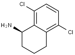 (R)-5,8-dichloro-1,2,3,4-tetrahydronaphthalen-1-amine 结构式