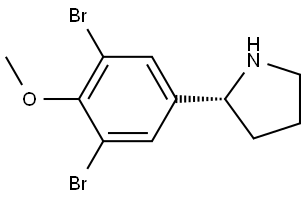 (2R)-2-(3,5-DIBROMO-4-METHOXYPHENYL)PYRROLIDINE 结构式