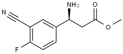 METHYL (3S)-3-AMINO-3-(3-CYANO-4-FLUOROPHENYL)PROPANOATE 结构式