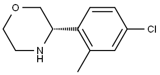 (3S)-3-(4-Chloro-2-methylphenyl)morpholine 结构式