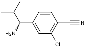 4-((1R)-1-AMINO-2-METHYLPROPYL)-2-CHLOROBENZENECARBONITRILE 结构式