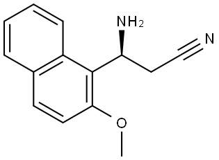 (3S)-3-AMINO-3-(2-METHOXYNAPHTHALEN-1-YL)PROPANENITRILE 结构式