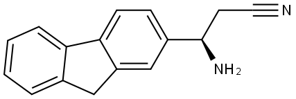 (3R)-3-AMINO-3-FLUOREN-2-YLPROPANENITRILE 结构式