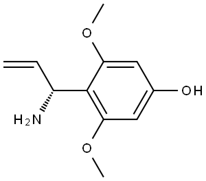 4-((1R)-1-AMINOPROP-2-ENYL)-3,5-DIMETHOXYPHENOL 结构式