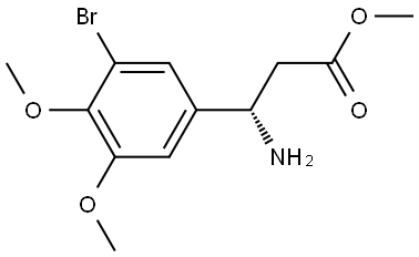 METHYL (3S)-3-AMINO-3-(3-BROMO-4,5-DIMETHOXYPHENYL)PROPANOATE 结构式