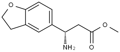 METHYL (3S)-3-AMINO-3-(2,3-DIHYDRO-1-BENZOFURAN-5-YL)PROPANOATE 结构式