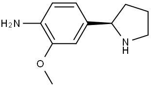 2-methoxy-4-[(2R)-pyrrolidin-2-yl]aniline 结构式