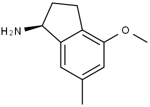 (1S)-4-METHOXY-6-METHYL-2,3-DIHYDRO-1H-INDEN-1-AMINE 结构式