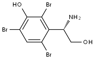 3-((1S)-1-AMINO-2-HYDROXYETHYL)-2,4,6-TRIBROMOPHENOL 结构式