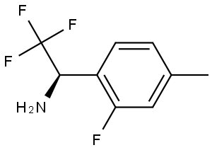 (1R)-2,2,2-TRIFLUORO-1-(2-FLUORO-4-METHYLPHENYL)ETHYLAMINE 结构式