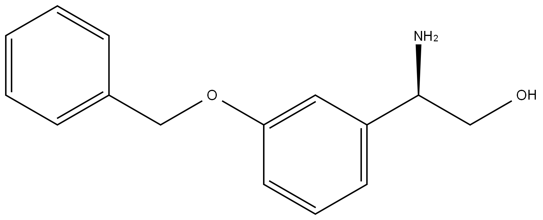 (2R)-2-AMINO-2-[3-(PHENYLMETHOXY)PHENYL]ETHAN-1-OL 结构式