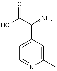 (R)-2-amino-2-(2-methylpyridin-4-yl)acetic acid 结构式