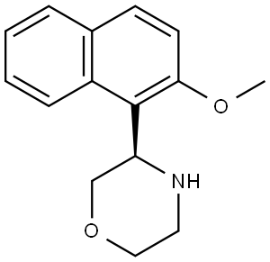 (3R)-3-(2-METHOXYNAPHTHALEN-1-YL)MORPHOLINE 结构式