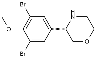 (3S)-3-(3,5-DIBROMO-4-METHOXYPHENYL)MORPHOLINE 结构式