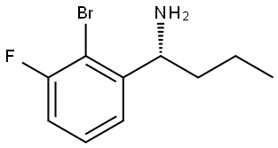 (1R)-1-(2-BROMO-3-FLUOROPHENYL)BUTAN-1-AMINE 结构式