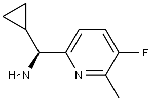 (1S)CYCLOPROPYL(5-FLUORO-6-METHYL (2-PYRIDYL))METHYLAMINE 结构式