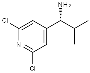 (1R)-1-(2,6-DICHLOROPYRIDIN-4-YL)-2-METHYLPROPAN-1-AMINE 结构式