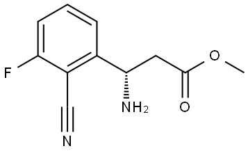 METHYL (3S)-3-AMINO-3-(2-CYANO-3-FLUOROPHENYL)PROPANOATE 结构式