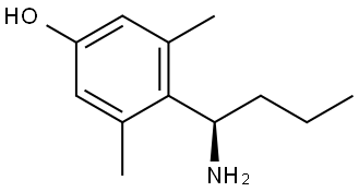 4-[(1R)-1-AMINOBUTYL]-3,5-DIMETHYLPHENOL 结构式