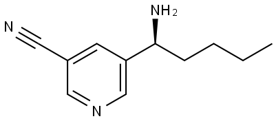 5-((1S)-1-AMINOPENTYL)PYRIDINE-3-CARBONITRILE 结构式