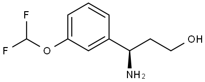 (3R)-3-AMINO-3-[3-(DIFLUOROMETHOXY)PHENYL]PROPAN-1-OL 结构式