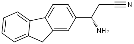 (3S)-3-AMINO-3-FLUOREN-2-YLPROPANENITRILE 结构式