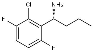 (1R)-1-(2-CHLORO-3,6-DIFLUOROPHENYL)BUTAN-1-AMINE 结构式