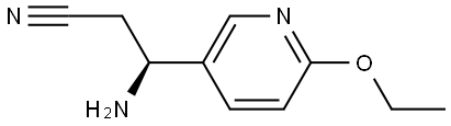 (3S)-3-AMINO-3-(6-ETHOXY(3-PYRIDYL))PROPANENITRILE 结构式