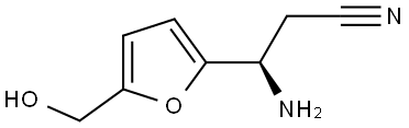 (3R)-3-AMINO-3-[5-(HYDROXYMETHYL)FURAN-2-YL]PROPANENITRILE 结构式