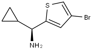 (1S)(4-BROMO(2-THIENYL))CYCLOPROPYLMETHYLAMINE 结构式