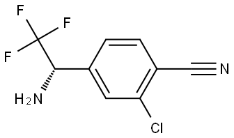 4-((1S)-1-AMINO-2,2,2-TRIFLUOROETHYL)-2-CHLOROBENZENECARBONITRILE 结构式