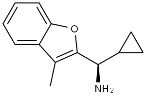 (R)-cyclopropyl(3-methylbenzofuran-2-yl)methanamine 结构式