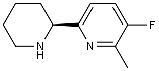 3-FLUORO-2-METHYL-6-[(2S)-PIPERIDIN-2-YL]PYRIDINE 结构式