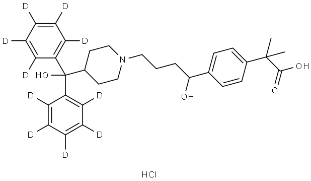 Fexofenadine-d10 Hydrochloride 结构式