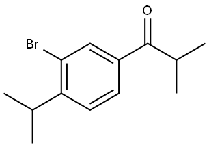 1-[3-Bromo-4-(1-methylethyl)phenyl]-2-methyl-1-propanone 结构式