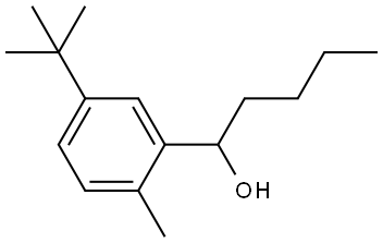 α-Butyl-5-(1,1-dimethylethyl)-2-methylbenzenemethanol 结构式