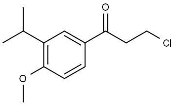 3-Chloro-1-[4-methoxy-3-(1-methylethyl)phenyl]-1-propanone 结构式