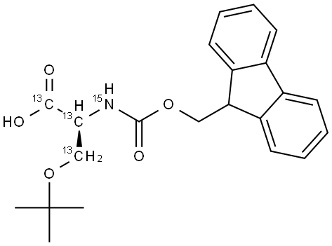 Fmoc-Ser(tBu)-OH-13C3,15N 结构式