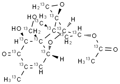 3-乙酰基呕吐毒素-13C 标记 结构式