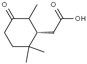 [(1S)-2,2,6-TRIMETHYL-5-OXOCYCLOHEXYL]ACETIC ACID 结构式