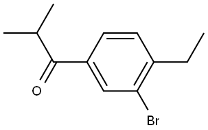 1-(3-Bromo-4-ethylphenyl)-2-methyl-1-propanone 结构式