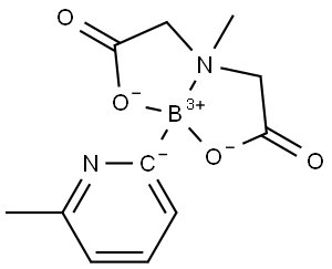 6-甲基吡啶基-2-硼酸甲基亚氨基二乙酸酯 结构式