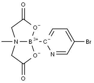 8-(5-溴吡啶-2-基)-4-甲基二氢-4Λ4,8Λ4-[1,3,2]噁唑硼烷[2,3-B][1,3,2]噁唑硼烷-2,6(3H,5H)-二酮 结构式